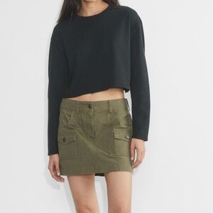 Sunday Best Waffle Knit Long Sleeve Top Black Size Small